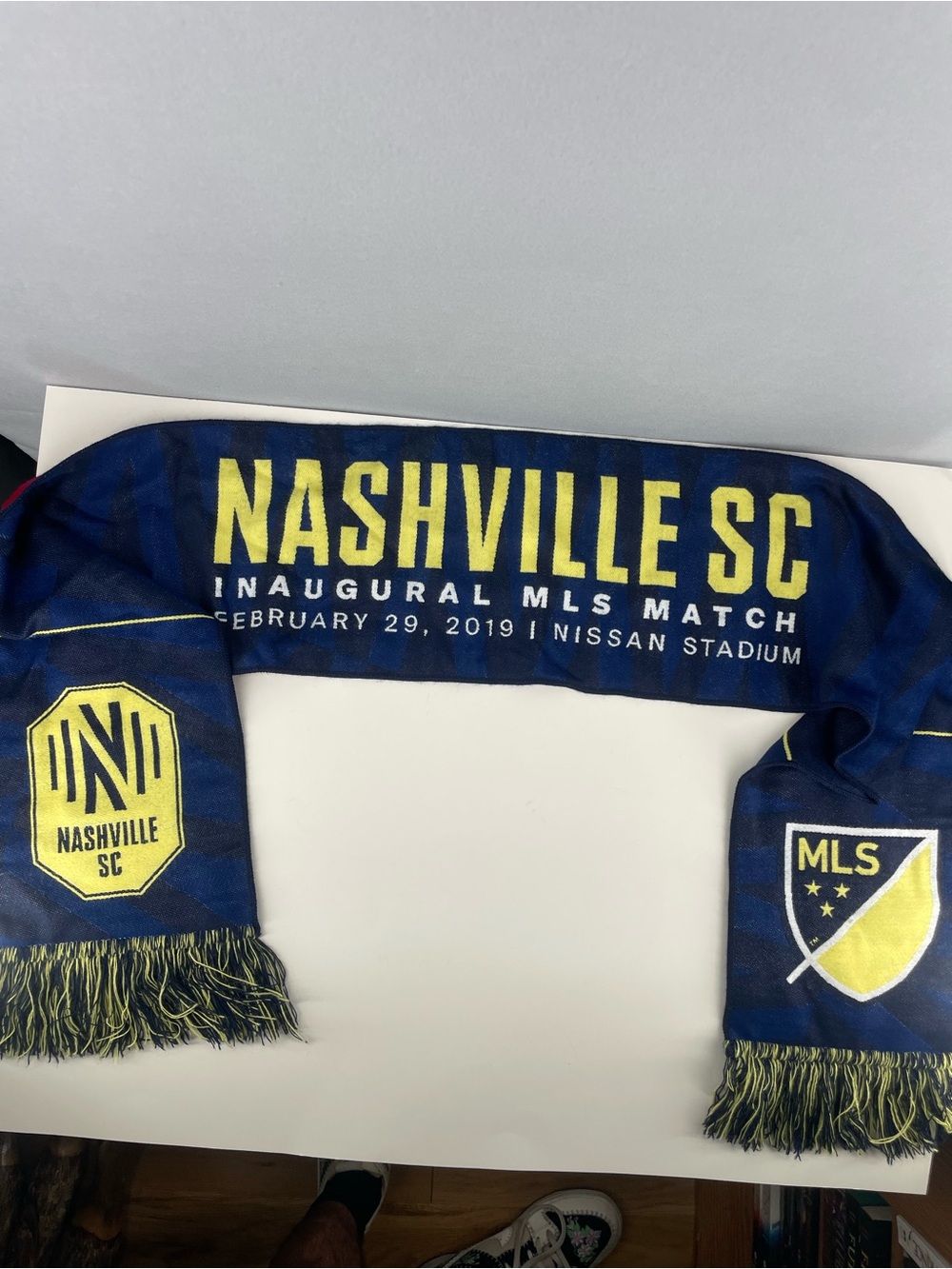 Nashville SC Navy/Yellow Inaugural Season Scarf New Ruffneck Official NWT